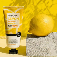 Lozmetics FARM STAY Lemon Intensive Moisture Foot Cream 100ml Farm Stay Creams Dry Foot Care Foot Care Foot Cream Foot Moisturizer Hydrating Formula Intensive Moisture Lemon Scented Cream Lemon Skincare Revitalizing Foot Treatment