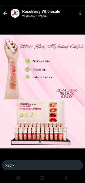 Lozmetics Rose Berry Jelly Wow Hydrating Lip gloss Rose Berry Hydration lip gloss lips Long-lasting Long-lasting Formula Long-lasting Makeup