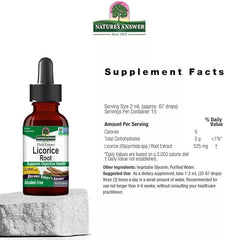 Nature's Answer Licorice Root 2000mg Fluid Extract Drops For Digestive Health, 30ml