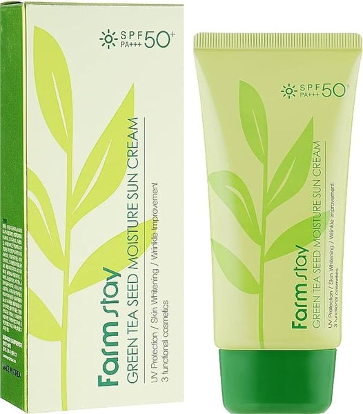 Lozmetics Farm Stay Green Tea Seed Moisture Sun Cream Farm Stay face Farm Stay Intensive Moisture sun cream sun protection sun screen