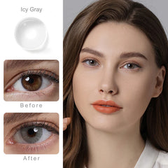 Lozmetics FreshGo HIDROCOR ICY GRAY COLORED CONTACTS FreshGo ACCESSORIES contacts Eye eye lens eye makeup freshGo lens lenses Makeup Accessories