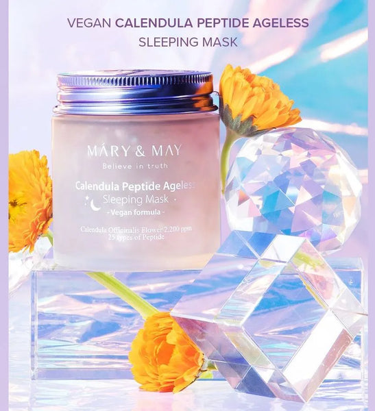 Mary & May Calendula Peptide Ageless, Sleeping Beauty Mask, 110 g)