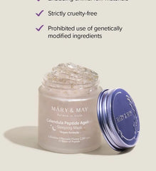 Mary & May Calendula Peptide Ageless, Sleeping Beauty Mask, 110 g)