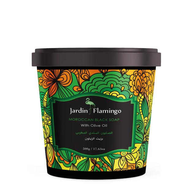 Jardin Flamingo Moroccan Black Soap with Olive Oil