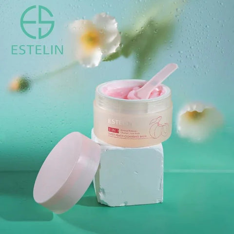 Lozmetics ESTELIN 3 IN 1 Sweet PEACH CLEANSING BALM Estelin cleaner Cleansers & Face Wash estelin face Face Makeup make up Makeup Makeup Removal Makeup Remover